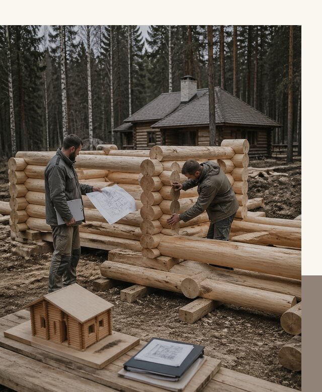 Проектирование и строительство домов из бревна в Выборге
